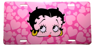 Betty Boop Hearts, License Plate New Car Tag